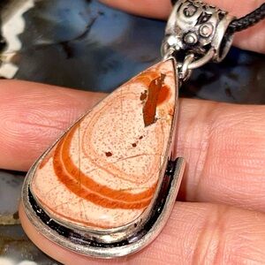 Birds Eye Ryolite Jasper Pendant 2”